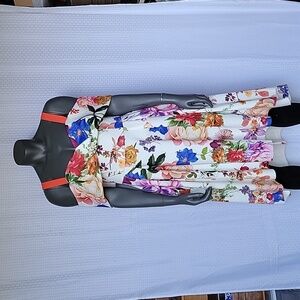 ASOS Botanical Floral Cold Shoulder Midi Prom Dress US size 6